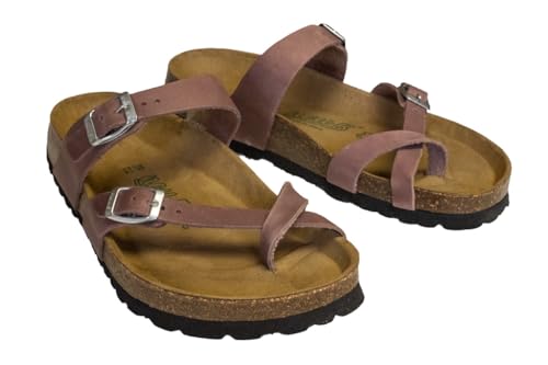 Neu-B Bonn Damen Zehentrenner geöltes Leder mit Weichbettung (Lavenda, EU Schuhgrößensystem, Erwachsene, Damen, Numerisch, M, 40)
