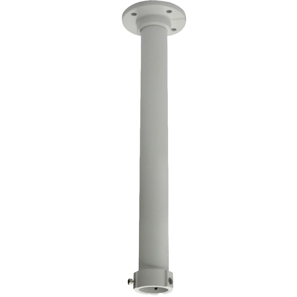 DS-1662ZJ Indoor/Outdoor Long Pendant Ceiling Mount Bracket for Most hik-Compatible PTZ Camera, Weather Proof, Aluminum Alloy & Steel, White