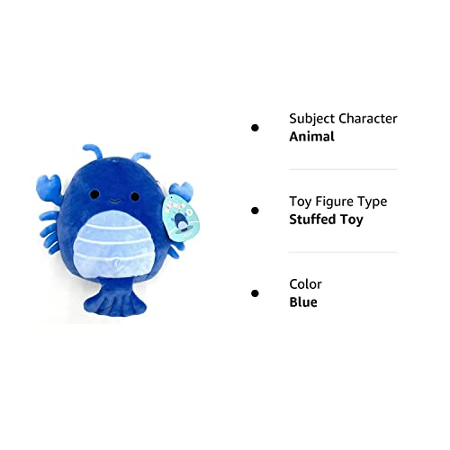 Squishmallows Rare 8-Inch Lobert The Blue Lobster Crab Plush - Add Lobert To Your Squad, Ultrasoft Stuffed Animal Large Plush Toy, Official Kellytoy Plush #TOP4