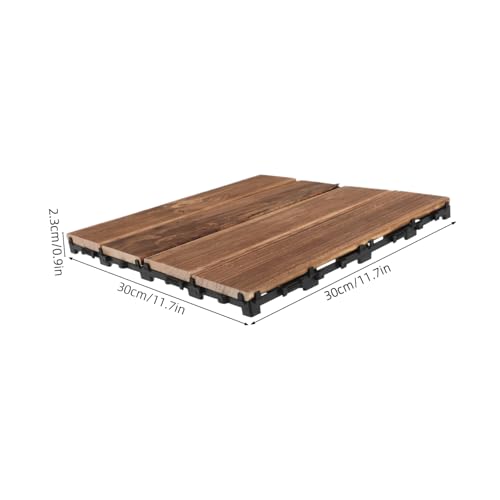 Dalles de terrasse emboîtables à clips Sol extérieur drainant marron clair Lot de 2 - 2