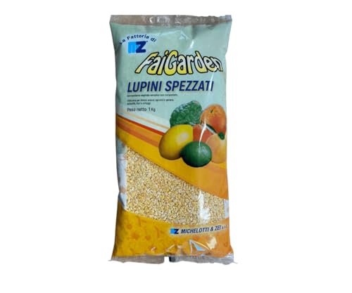FAIGARDEN – Lupini Macinati Naturali 1kg | Concime Organico Azotato | Fertilizzante Biologico per Orto, Agrumi, Rose, Piante da Fiore e da Frutto
