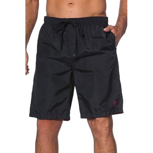 Urban Classics Herren Badehose Block Swim Shorts blk, 4XL 4 JP 1880 Herren große Größen bis 7XL, Badehose, Innenslip, Elastikbund, schnell trocknend, Knielang, schwarz 4XL 702526 10-4XL