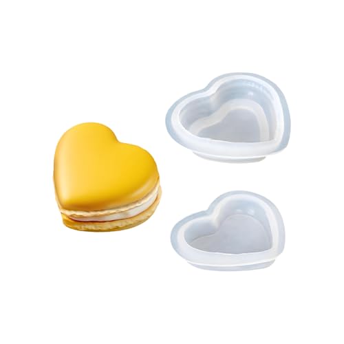 Molde de silicona para postres en forma de corazón y redondo