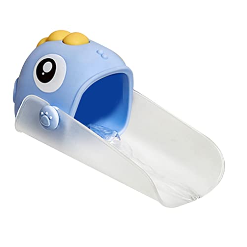 Image of Garosa Faucet Extender for Toddlers Cartoon Faucet Extender for Kids Hand Washing Kids Hand Wash Helper for Bathroom Kitchen Bathtub Sink(Blue)