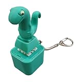 Llavero portátil con diseño de lagarto activado por pulsación recargable por USB, luz y sonido, accesorios de noche para camping, fiestas, al aire libre, recargable por USB, llavero de lagarto