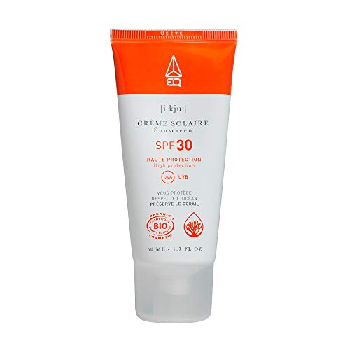 Eq | Crème Solaire Bio SPF 30 - Visage et Corps - pour toute la famille - 50ml - Filtres Minéraux - Respecte le milieu Marin - Made In France