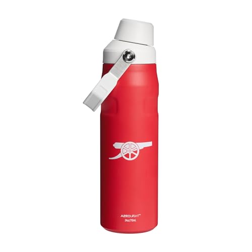 Stanley 1913 The Aerolight IceFlow Butelka na Wodę Fast Flow 0.7L - Utrzymuje zimno przez 10 godzin - Lekkie, izolowane butelki na wodę - Można myć w zmywarce - Bez BPA - Arsenal Red