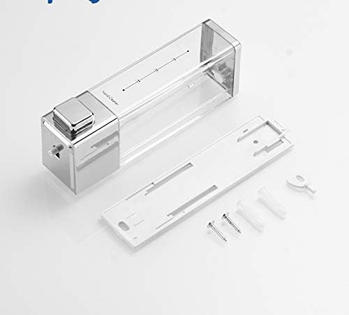 Image of 350ml Wall Mount Transparent Liquid Soap Dispenser Use for Foam, Conditioner, Gel, Lotion, Soap, Liquid, Shampoo Dispenser (Silver) (Pack of 2)