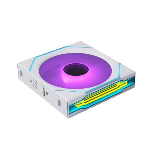 Image of Lian Li UNI Fan SL-INF Flex 120mm Normal Blade (NOT Reverse) ARGB Fan, Single Pack, Infinity Mirror, Controller Not Included, White (12SLIN1F1W)