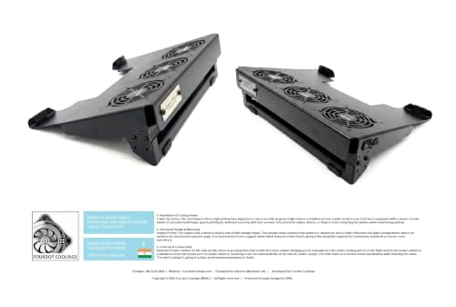 Image of Fourdot Coolings Industrial High Speed Laptop Cooling Pad (15.6inch Dodger-M)