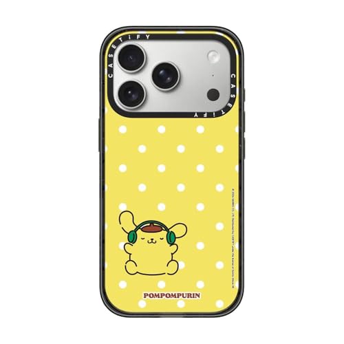 CASETiFY �C���p�N�g iPhone 17 Pro �P�[�X [Sanrio Puppy Pals Co-lab/MagSafe�Ή�/���^ �y��/�ϏՌ�] - Pompompurin with you Custom Case - Yellow Dott