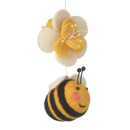 Image of Heaven Sends Floral Felt Bumblebee Hanging Easter Decoration