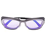 Yourga Dry Eye Relief Eyeglasses, Blue Light Blocking, Moisture Chamber Goggles with Stainless Steel Frame, Anti-Pollen, Aviod Allergens, Indoor or Outdoor for Men/Women(Silver)