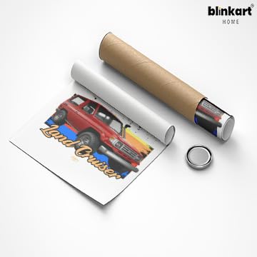 Image of BLINKART Toyota Land Cruiser (FJ40)Car Posters Sticker Gift Items for Boys Room Wall Decor || Comes with Double-Sided Tape|| Decoration Bedroom Living Room Office Studio Decor | 12x18 In (A3) - CAR-292
