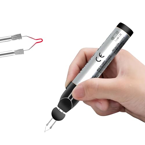 CYSFETENA Thread Burner Pen Handheld Thread Zapper Quick Melt One Touch Beading Cord Burner Tool for Burning and Trimming Thread Wood Heat Transfer Ironing Fast Melting Wax 5.25 Inches