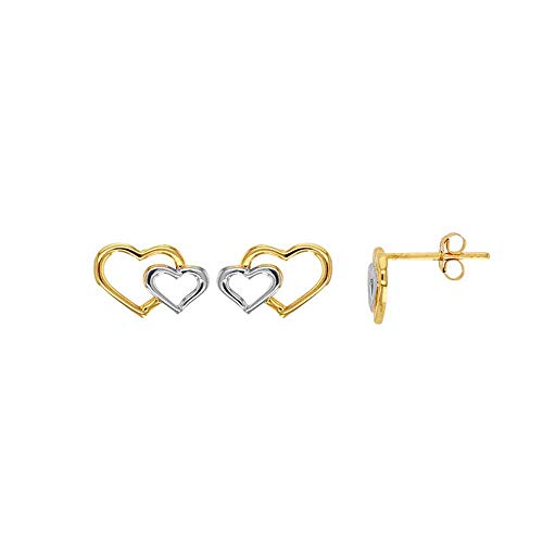 Boucles d'oreilles puces coeurs Or pour rayonner au quotidien