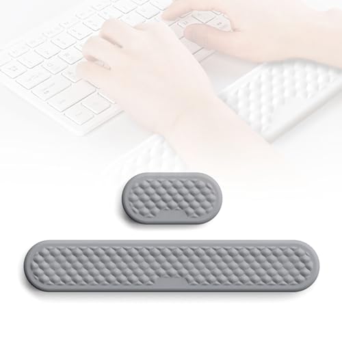 Poggiapolsi in memory foam, comodo supporto antiscivolo per digitare e alleviare il dolore, ideale per lavoro in ufficio e gioco