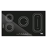 Cooktop de indução eos freezone cinco bocas preto 9500w eci05epf1 220v