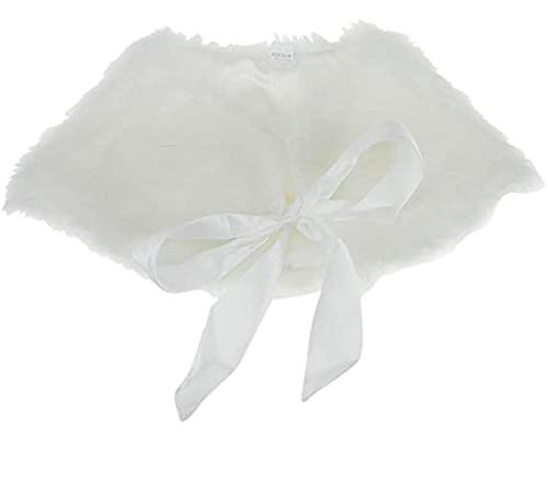 MioCloth Girl Faux Fur Wrap Flower Girl Shoulder Cape Stole Shrug Wedding Party Costume
