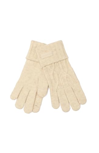 Hunter Women's Cable Cuffed Glove, Gloves with Brand Logo, Comfortable & Warm Fashion Accessory