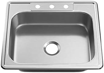 PROFLO PFSR252263A Bealeton 25" Drop In Single Basin Stainless Steel Kitchen Sink - Stainless Steel