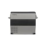 Steamy-E Single Zone 55, Frigorifero Elettrico a Compressore, 12/24V DC e 100-240V AC, per Congelare e Raffreddare da -20℃ a +20℃, Ideale per il Campeggio, 49 Litri, Grigio