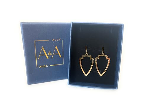 Kansas City Inspired Gold Arrowhead Pendant Earrings | Football Fan | Great Gift for Women2