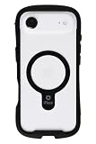 iFace MagSafe 対応 Reflection iPhone Air ケース MagSynq クリア 強化ガラス (ブラック)【アイフェイス アイフォンエア 用 スマホケース iphoneair カバー マグセーフ 耐衝撃 透明 ストラップホール】