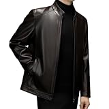 Matériau de qualité supérieure et design sophistiqué : faites l'expérience du luxe avec notre cuir doux au toucher de haute qualité. Cette veste en cuir pour homme est conçue pour offrir un look épuré et moderne avec son col montant et sa coupe Slim Fit ajustée, ce qui en fait un choix polyvalent pour diverses occasions