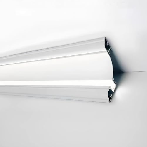 Moulure décorative LED aluminium design élégant avec diffuseur 5m - 2