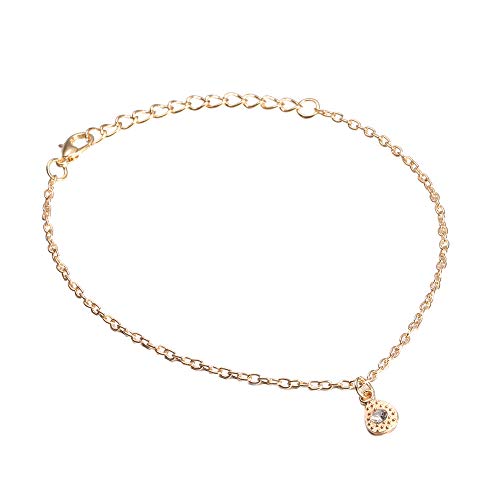 Générique Cadeau Couple Original Coquin Retro Woven Set Chaîne Couleur de Corde Cheville Style Ethnique Cheville Bracelet Bras Stickers Fille Chambre Enfant (Gold, One Size)