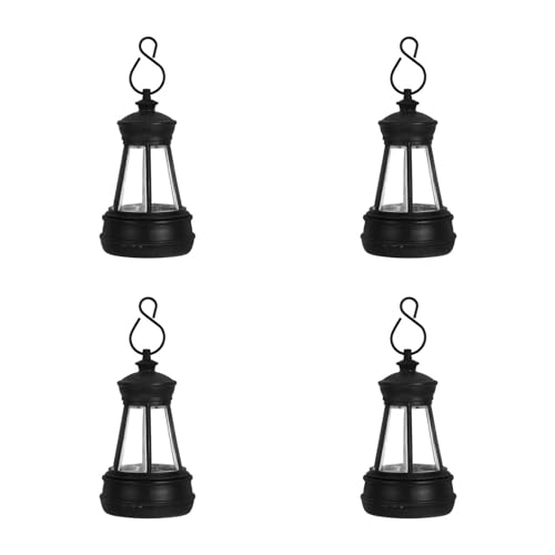 Mipcase 4 Linterna Solar Colgante Para Jardín Lámpara Solar Decorativa Para Exteriores Resistente a La Intemperie Iluminación Ambiental Para Patio Escaleras Y Caminos