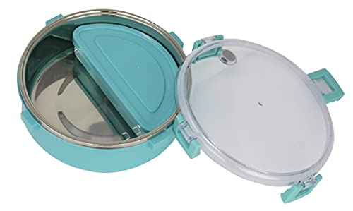 Mira Stainless Steel Round Lunch Container With Bonus Bento Box Insert thumb #1