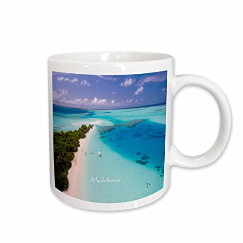 3dRose Image of Aerial View Of Gorgeous Maldives 15oz Mug