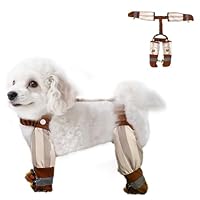 Anti Dirt Pants for Dogs,Waterproof Dog Boots Rain Boots with Suspender,Outdoor Dust-Proof Pants,Anti-Slip Dog Paw Protector Shoes Adjustable Anti-Slip Boots for Walking (M)