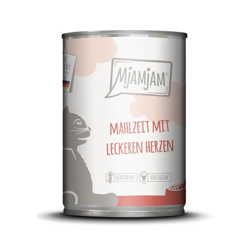 Produktbild von MjAMjAM Katzen Nassfutter Mahlzeit mit Rind, Huhn und Herzen - 6 x 400 g