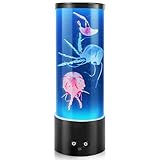 Terigol-X Jellyfish Lamp, Jelly Fish Tank Mood Light, Table Lamp for Home Office Decor，Relaxation and Sleep, Jellyfish Aquarium with 17 Colors Changing, Valentines Day Gifts for Women, Kids and Men