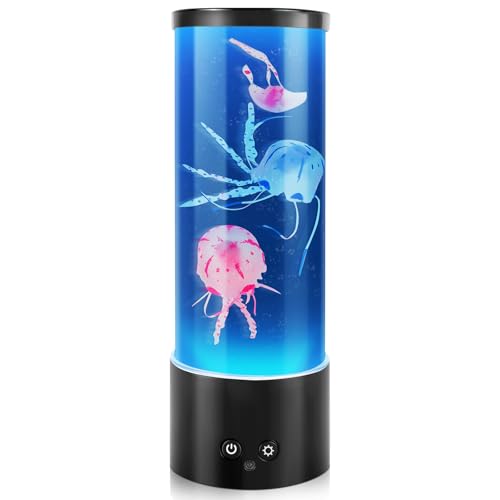 Terigol-X Jellyfish Lamp, Birthday Gifts, Jellyfish Tank Mood Light, Table Lamp for Home Decor, Relaxation and Sleep, Jellyfish Aquarium with 17 Colors Changing, Birthday Day Gifts for Women, Kids by Terigol-X - Used condition - US$20.97