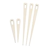 QUARKZMAN Webnadel 5Stk Holz Webnadel Mit Großem Öhr Handwebrahmen Stab Weben Werkzeug Für Nähen DIY Handwerk