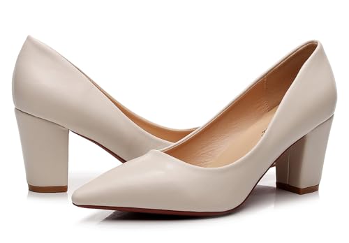 Image of VenusCelia Women's Lewin Pump Chunky Heel Shoe
