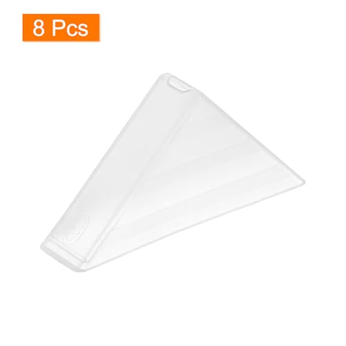Image of uxcell 8Pcs Plastic Corner Protectors 9x50mm Right Angle Shape Glass Corner Guards Cushion for Corner Protection of Glass, Mirror, Tile, White