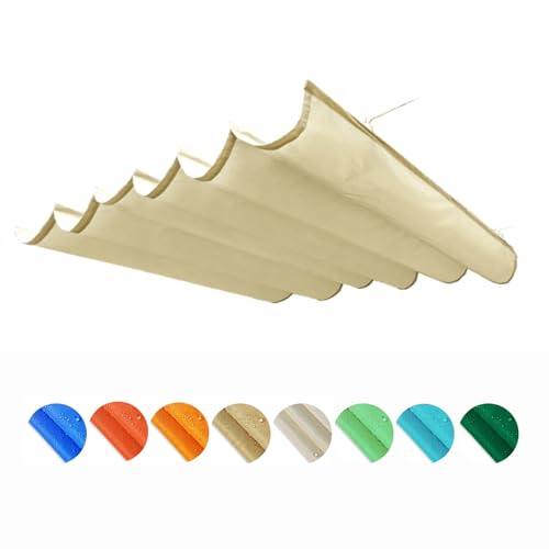 XPLKQXE Retráctil Ola Velas Sombra, Resistente A Los Rayos UV Toldo De Pérgola, Toldo con Brazo Plegable Retráctil Patio Terraza Herrajes Cables,Personalizada