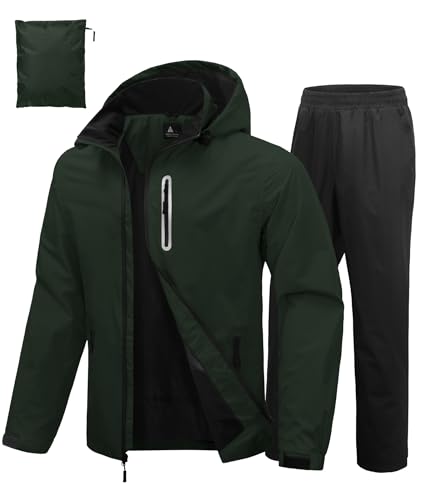 Image of SWISSWELL Men's Waterproof Golf Rain Suit Rain Gear Jacket and Pants Lightweight for Golf Fishing Big and Tall S-5XL