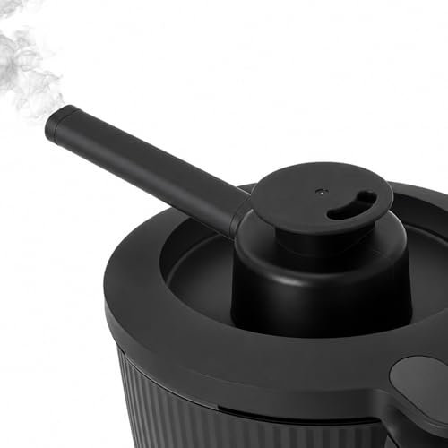 Odprowadzacz pary do Thermomix TM7, akcesoria do odprowadzania pary, kolor czarny, ochrona szafki i ściany, nadaje się do mycia w zmywarce, robot kuchenny, nasadka 18,7 x 8 x 5,8 cm