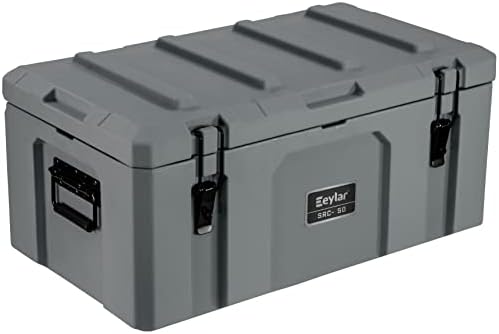 Eylar SRC Crossover Transport Cargo Case, Equipment Hard Case, Roto Molded, Stackable With Pad-Lock Hasp, TSA Standard, IPX4 Rated, 3 PCS Combo (Gray)