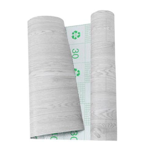 Revêtement sol PVC autocollant gris chêne pour salle de bain et cuisine étanche