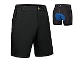 Muévete libremente: cintura elástica y tela elástica en 4 direcciones para un ajuste ajustable y libre. Pantalones cortos de bicicleta flexibles listos para actividades al aire libre como ciclismo de montaña, ciclismo de carretera, senderismo, viajes, etc