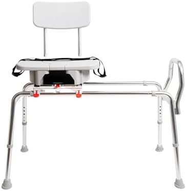 Transfer Bench with Cut-Out Molded Swivel Seat / Back Size: Regular by Eagle Health