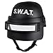 Produktbild Boland 01408 - Kinderhelm SWAT Deluxe - Helm mit Visier, schwarz-weiß, Kinnriemen, hochklappbar, Karneval, Halloween, Mottoparty, Geburtstag, Fasching, Verkleidung