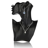 Jewelry Display Stand, Boutique Necklace Jewelry Display Bust, Jewellery Model Organizer, Jewelry Display Retail Necklace Mannequin Stand for Necklace Earring Choker Pendant Locket (Black)